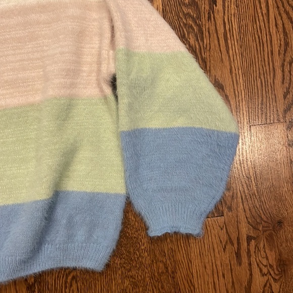 Princess Polly multi colored striped crew neck sweater size M/L - Picture 4 of 7